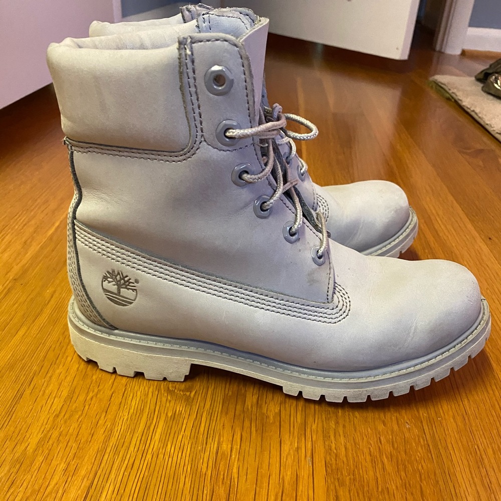 Grey timberland boots